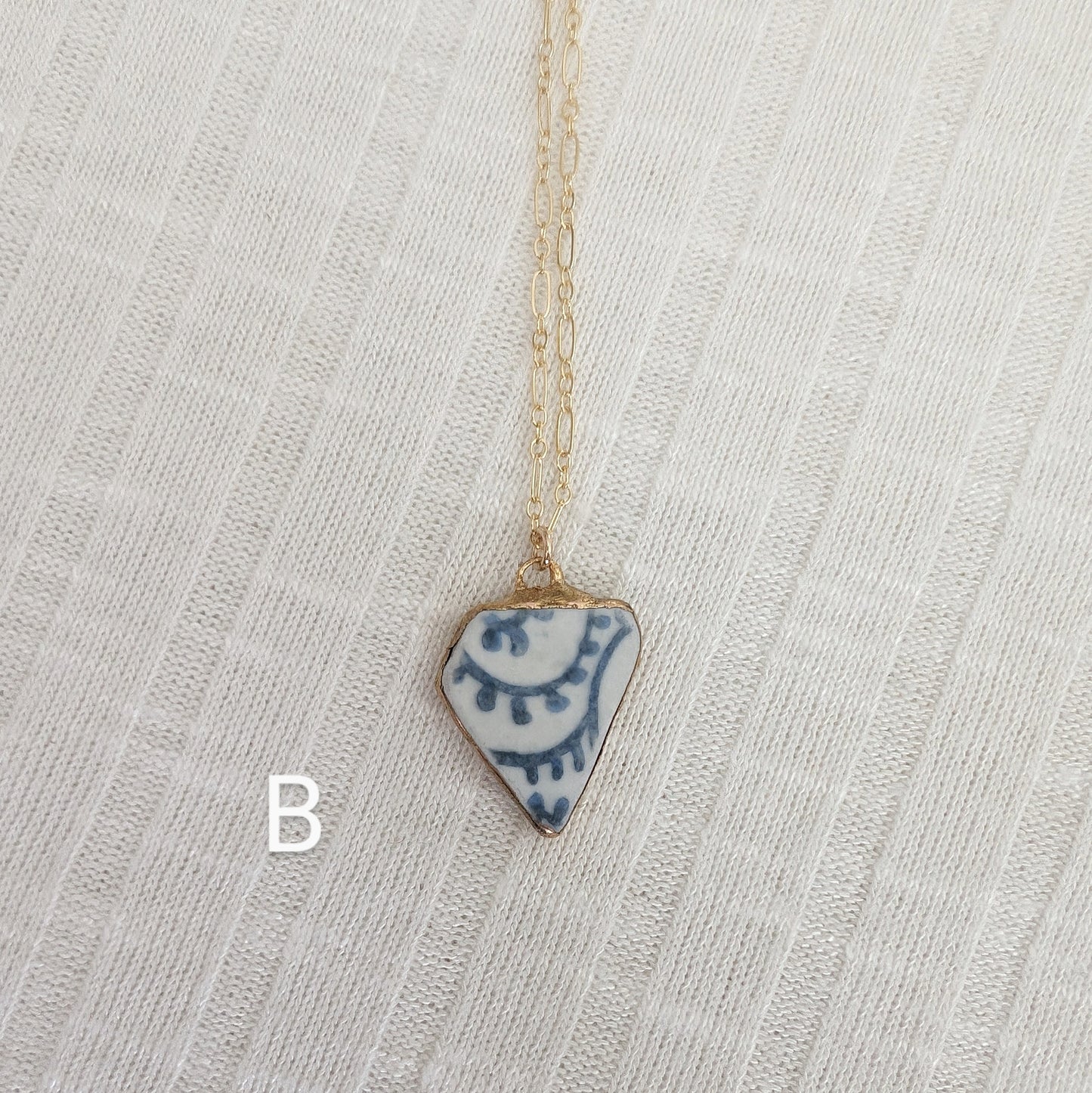 24k Gold Dipped Sea Pottery Necklace