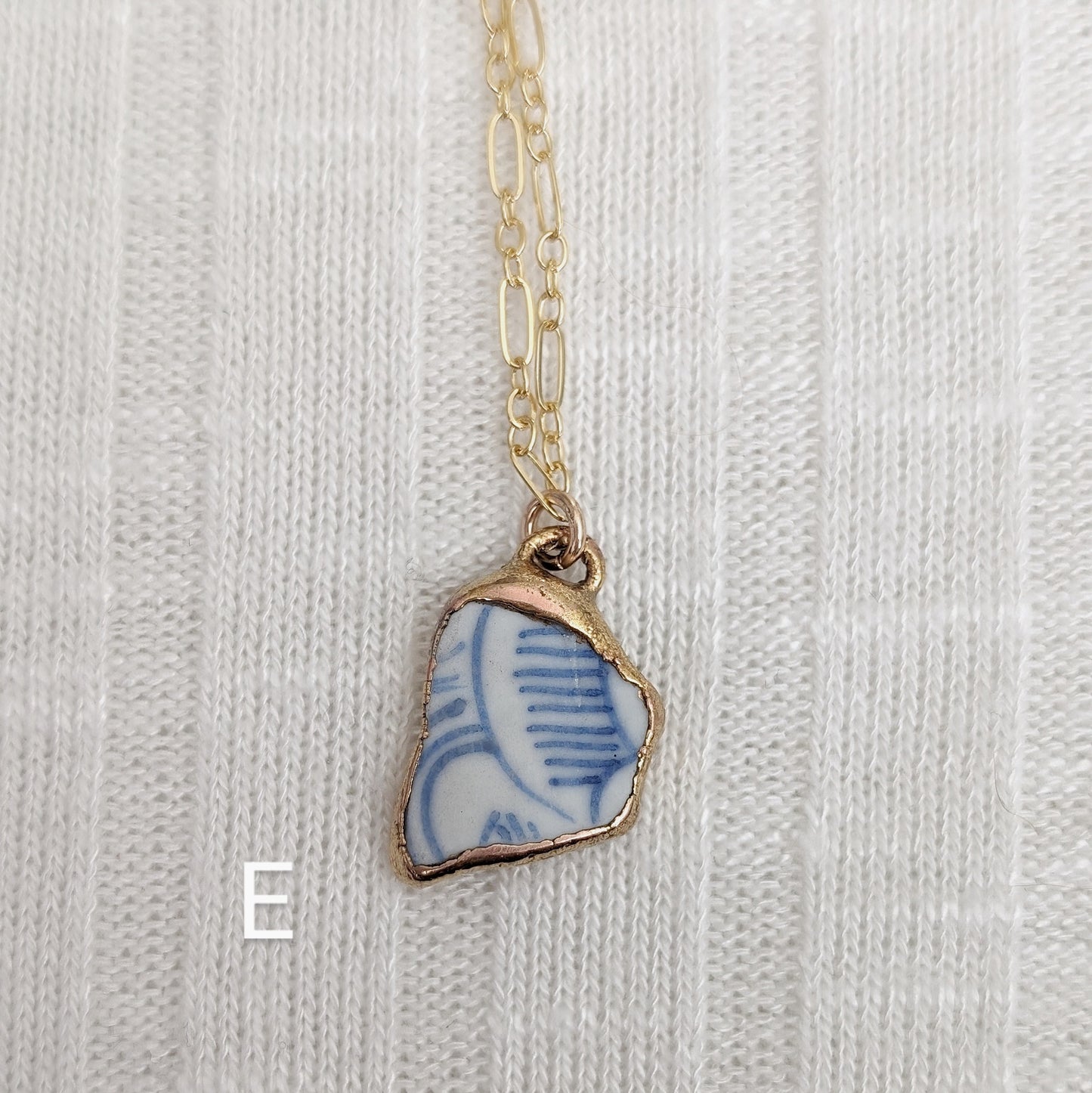 24k Gold Dipped Sea Pottery Necklace