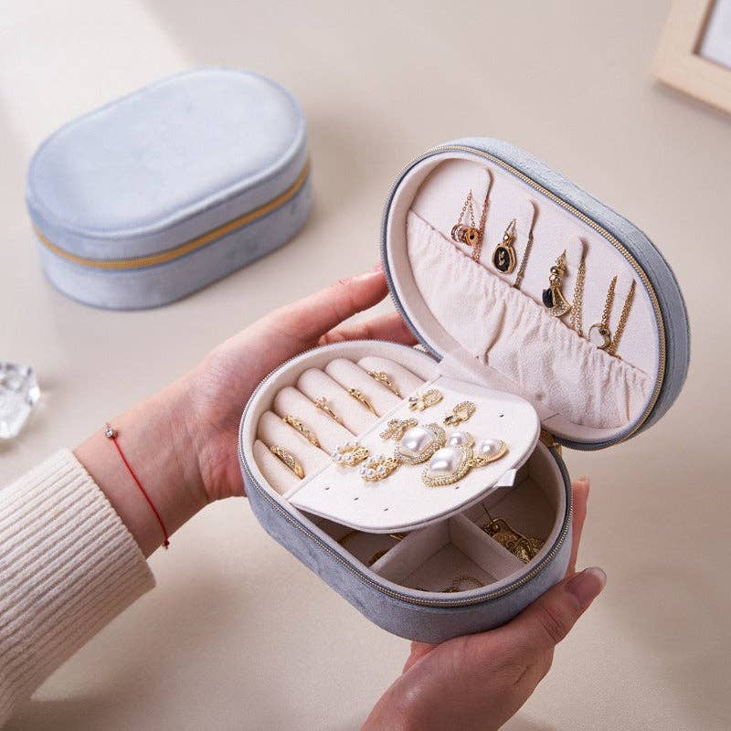 Velvet Jewelry Organizer Box