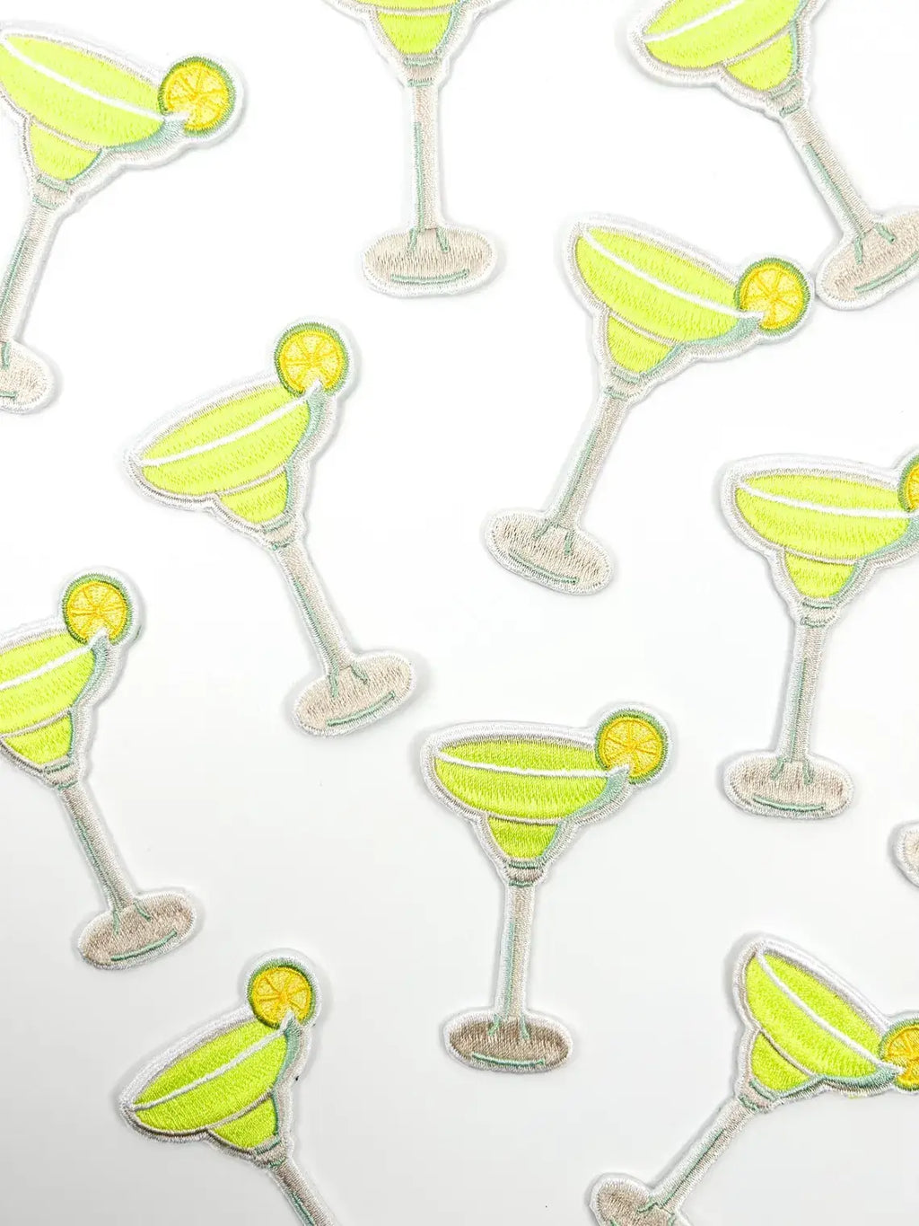 Margarita with Lime Embroidered Iron-On Patch Cocktail Party