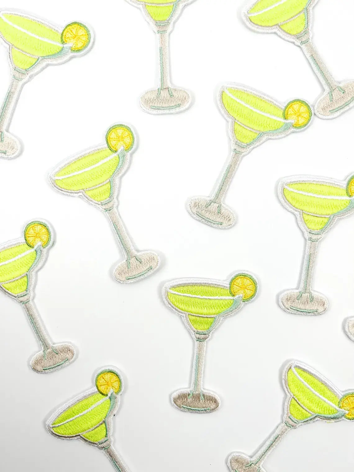 Margarita with Lime Embroidered Iron-On Patch Cocktail Party