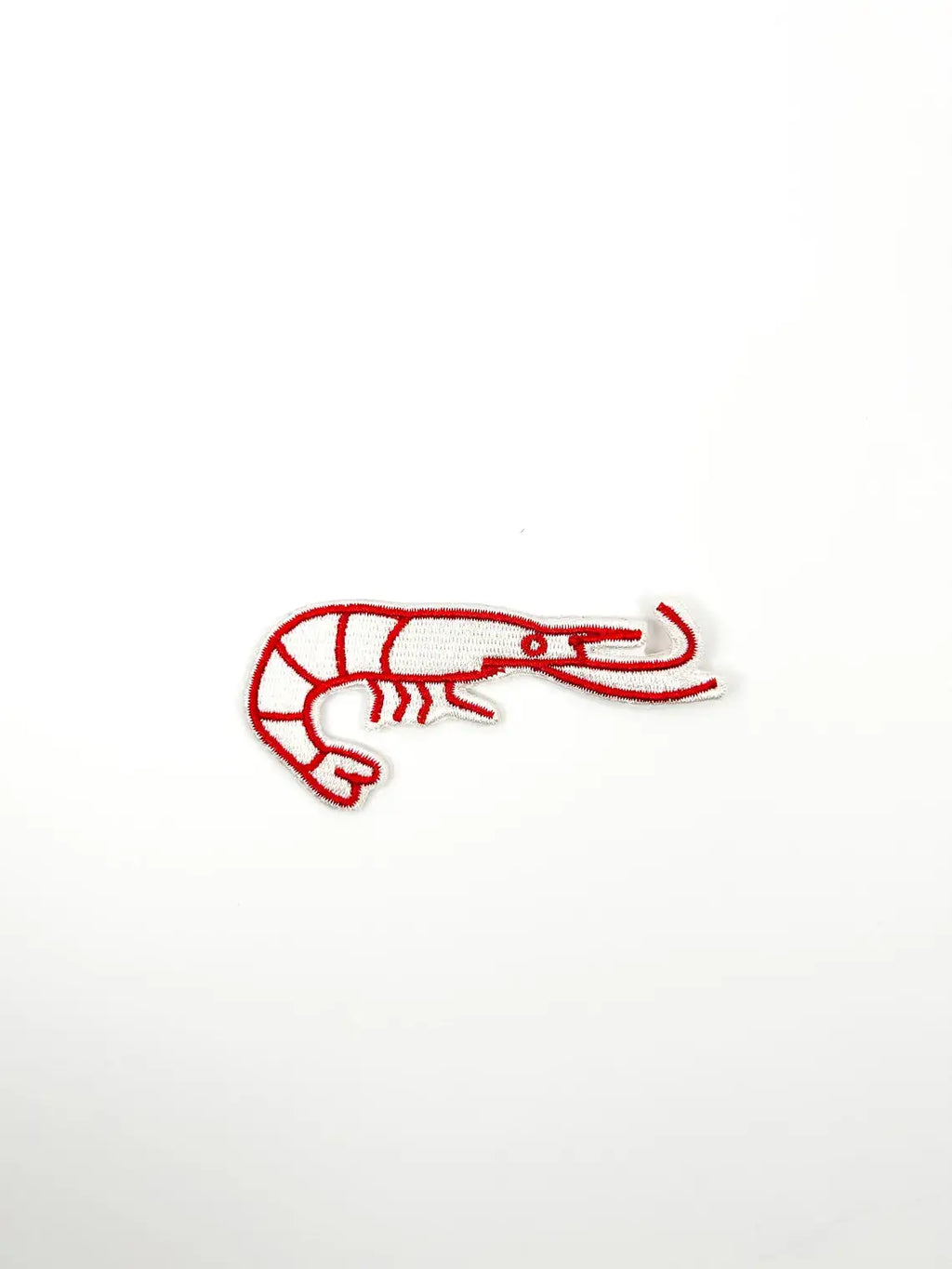 Shrimp Embroidered Iron-On Patch Seafood Lover, Ocean, Beach