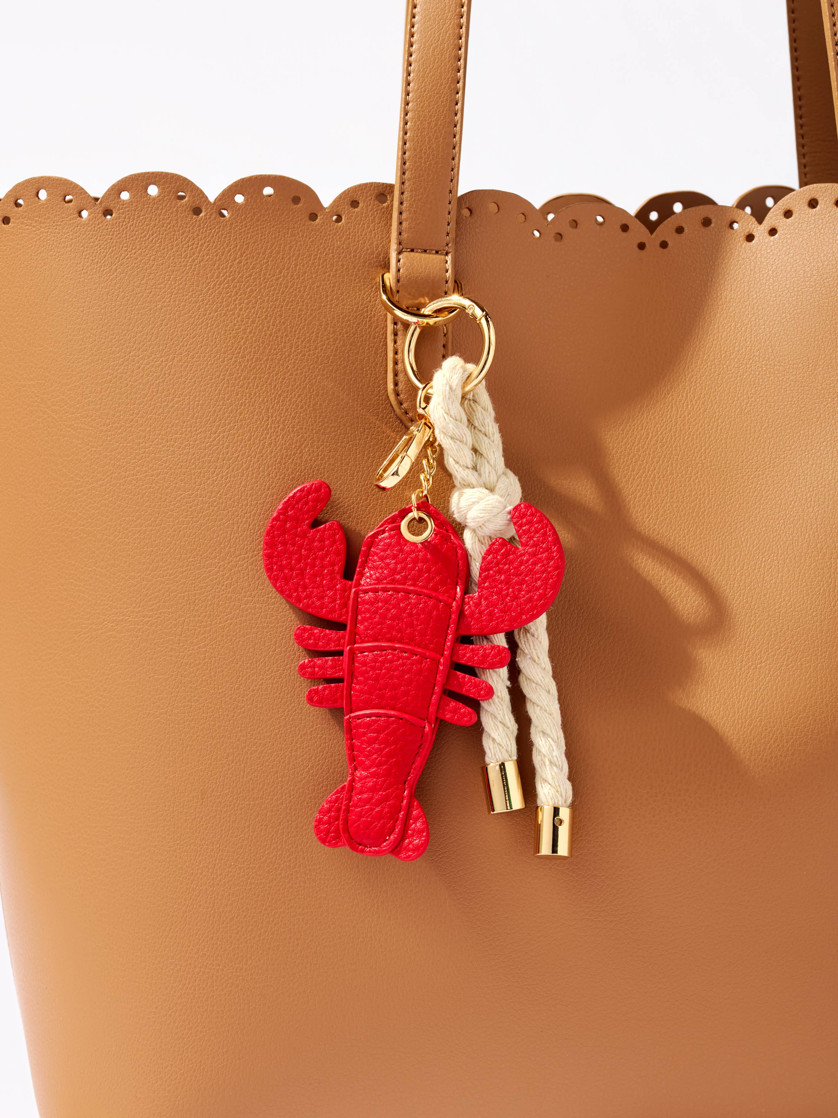 LOBSTER BAG CHARM/KEY RING,RED