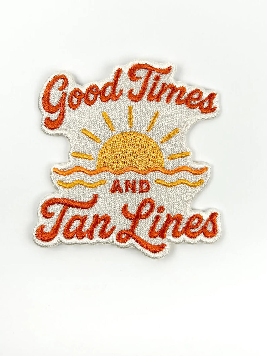 Good Times and Tan Lines Patch – Embroidered Iron On Beach