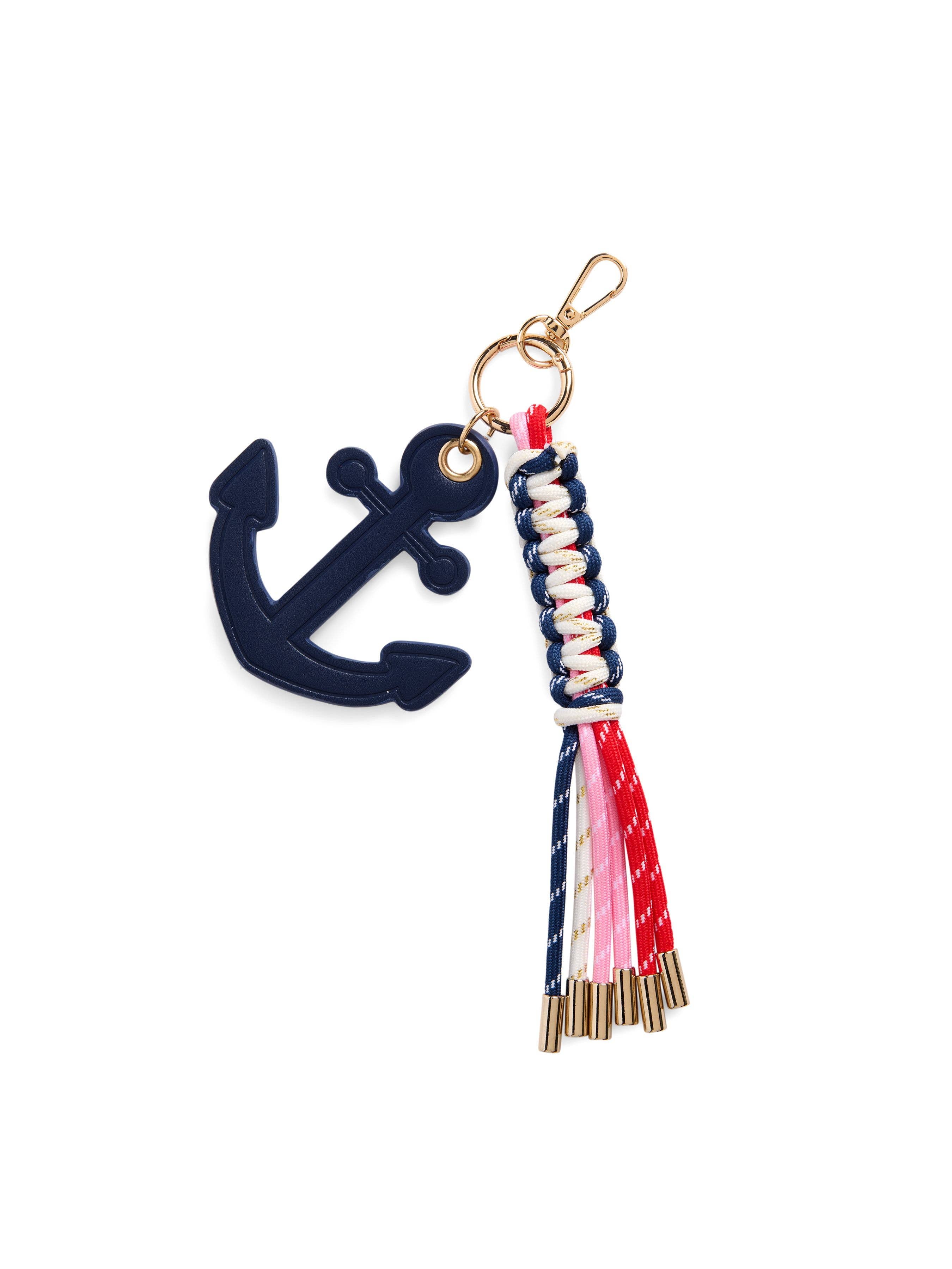 ANCHOR BAG CHARM/KEY RING,NAVY