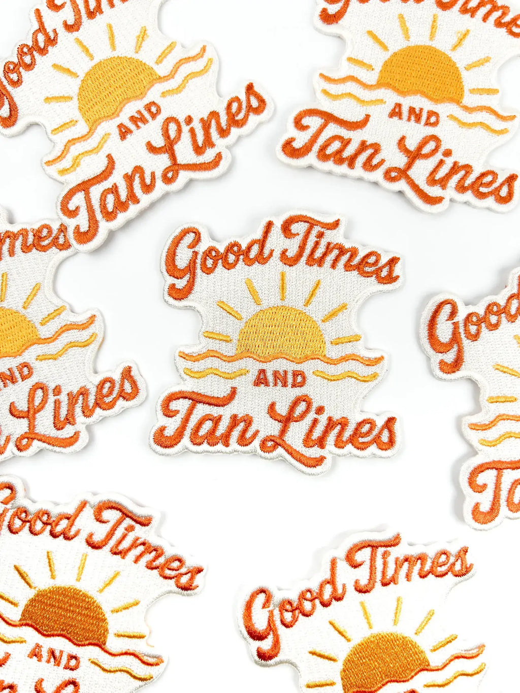 Good Times and Tan Lines Patch – Embroidered Iron On Beach