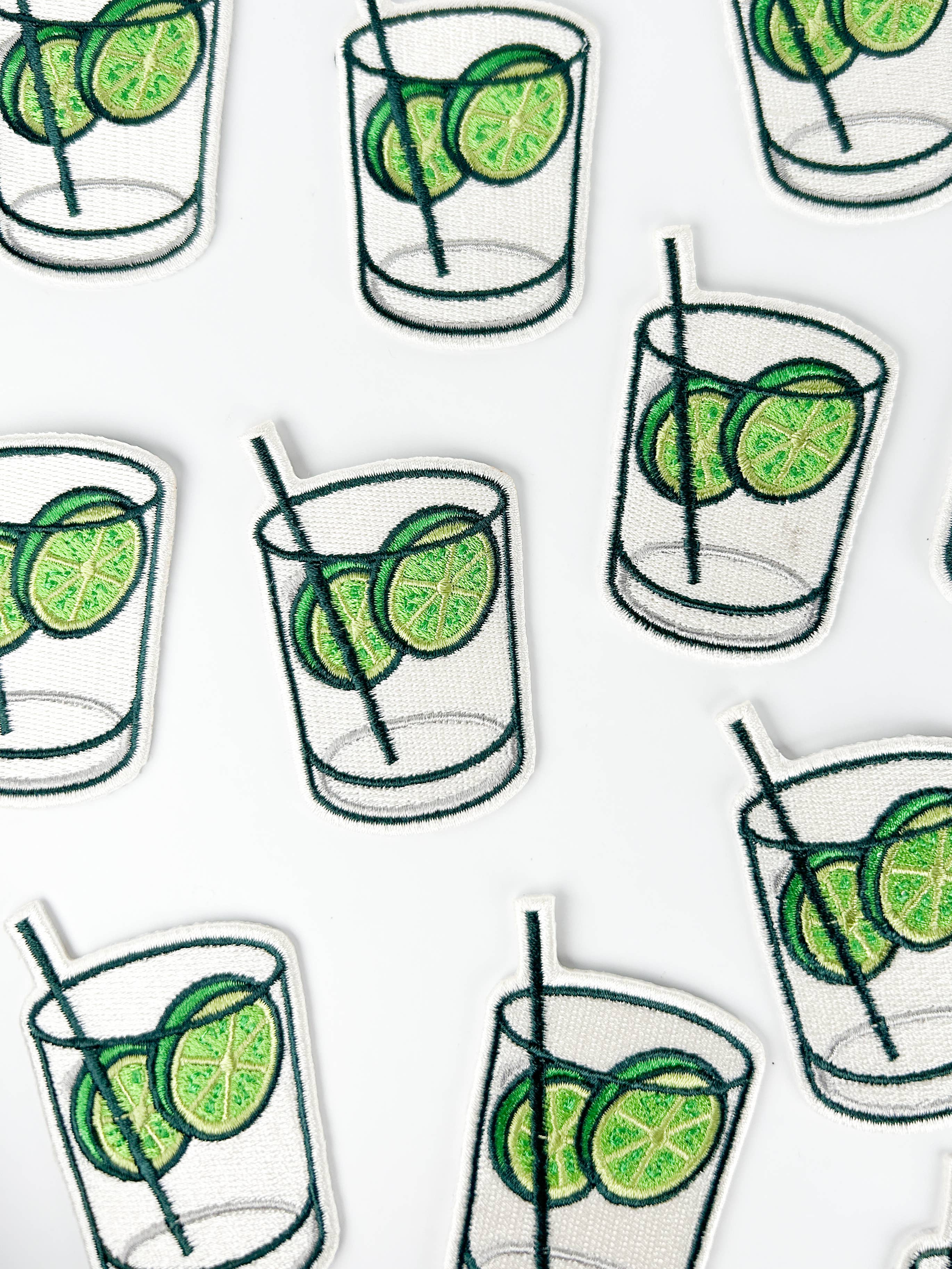 Vodka Soda Embroidered Patch Funny Cocktail Iron On Gin Hat