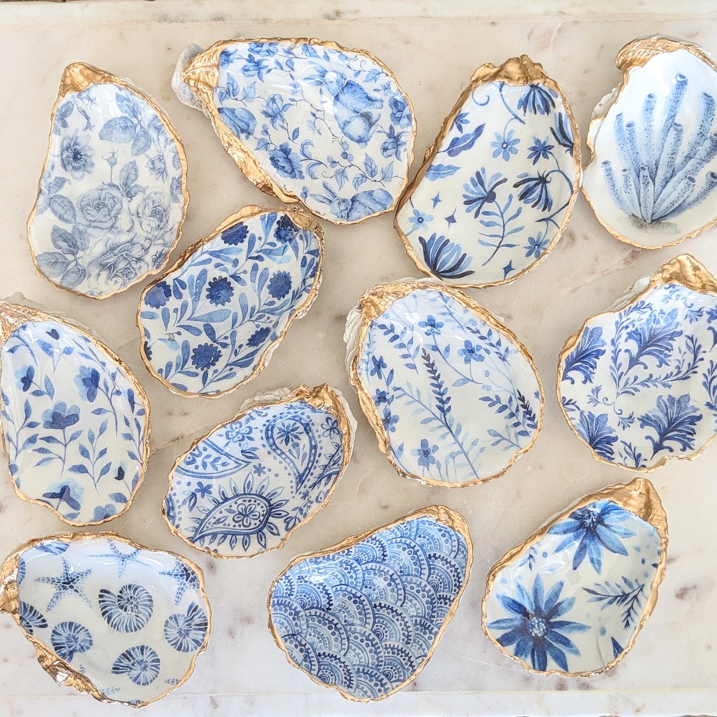 Chinoiserie Oyster Shell Ring Dish