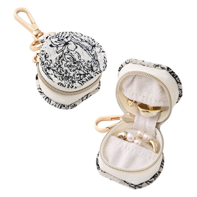 Compact Travel Jewelry Organizer Keychain