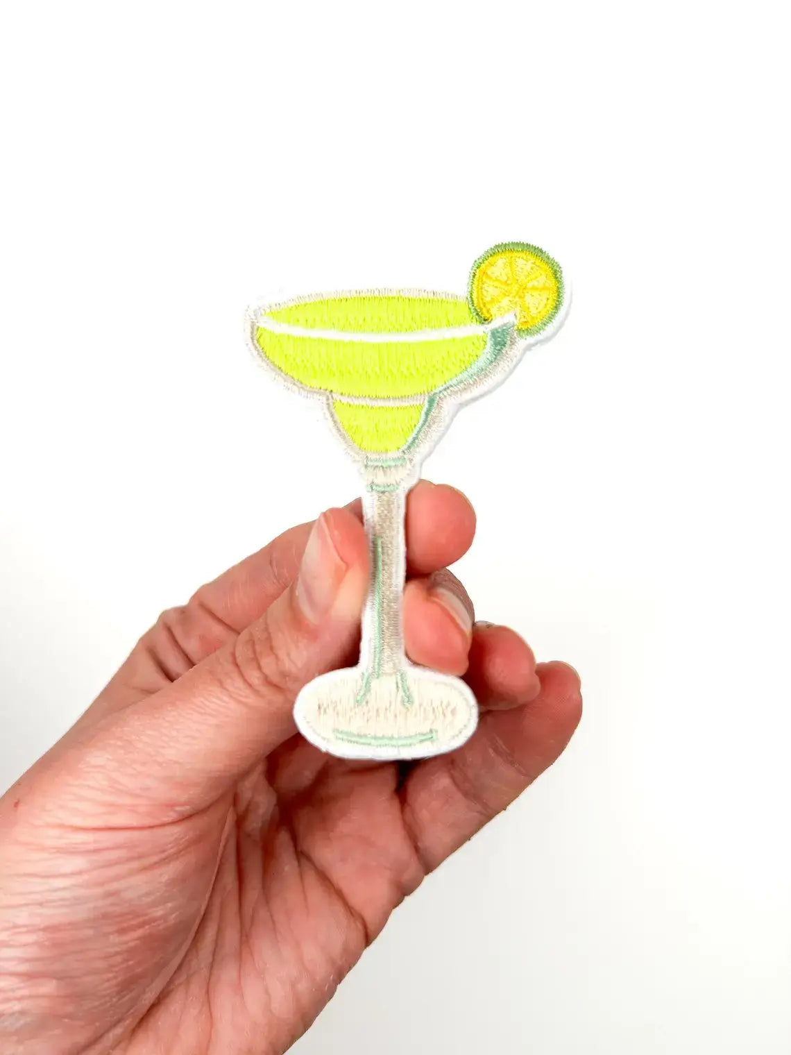 Margarita with Lime Embroidered Iron-On Patch Cocktail Party