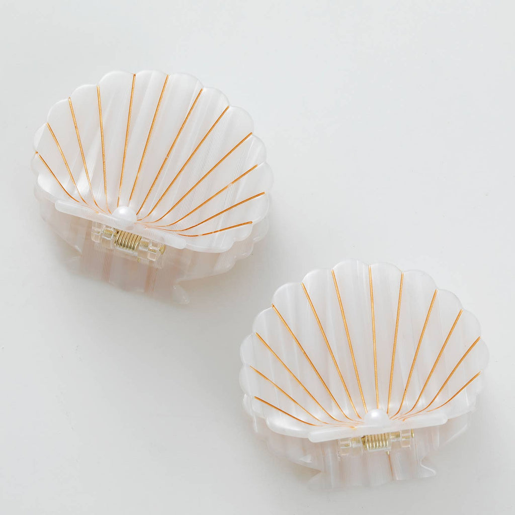 Opal Pearl Seashell Claw Clip - Medium