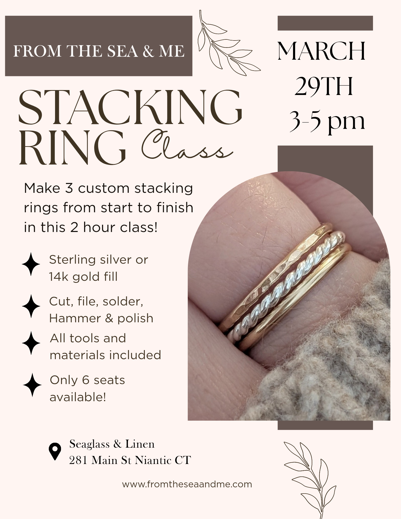 Stacking Ring Workshop 3/29