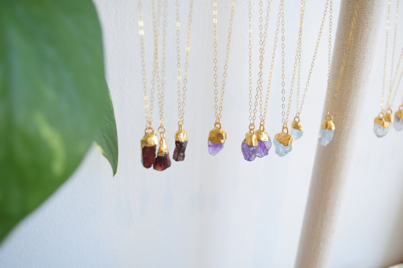 Birthstone nugget necklace
