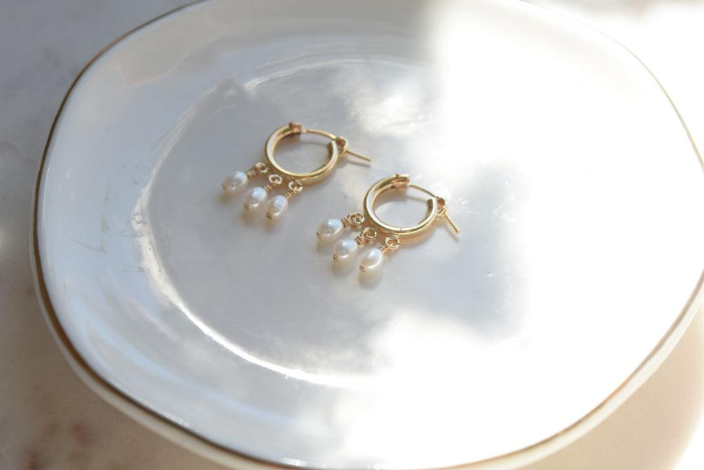Pearl Trio Hoops