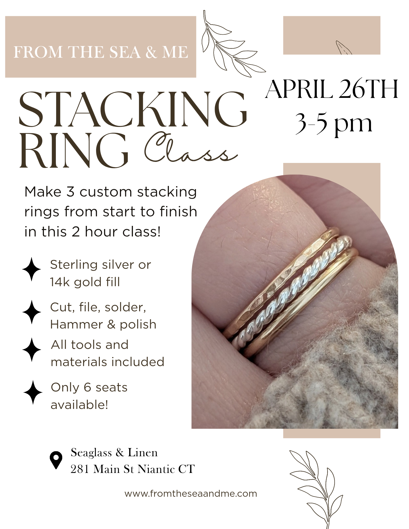 Stacking Ring Workshop 4/26