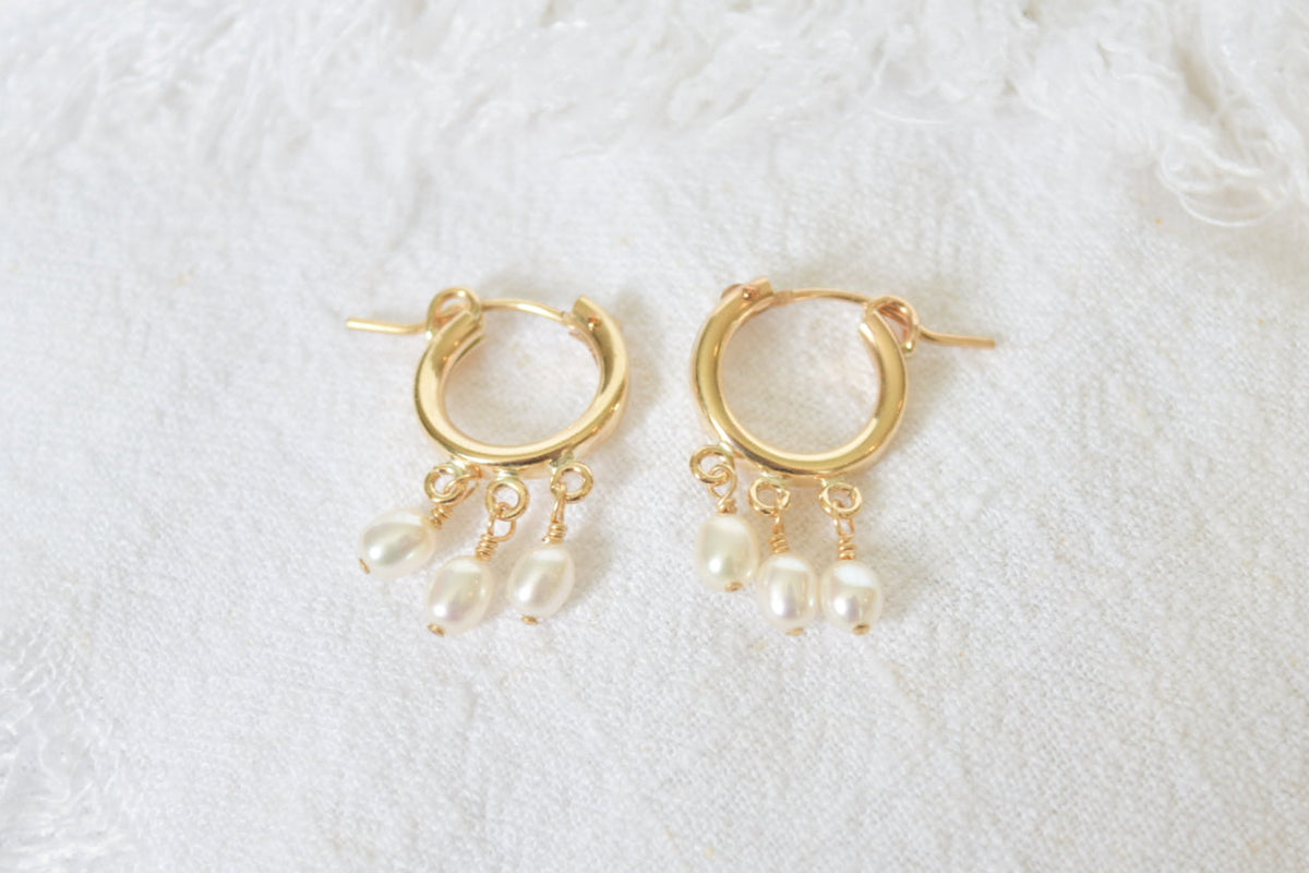 Pearl Trio Hoops