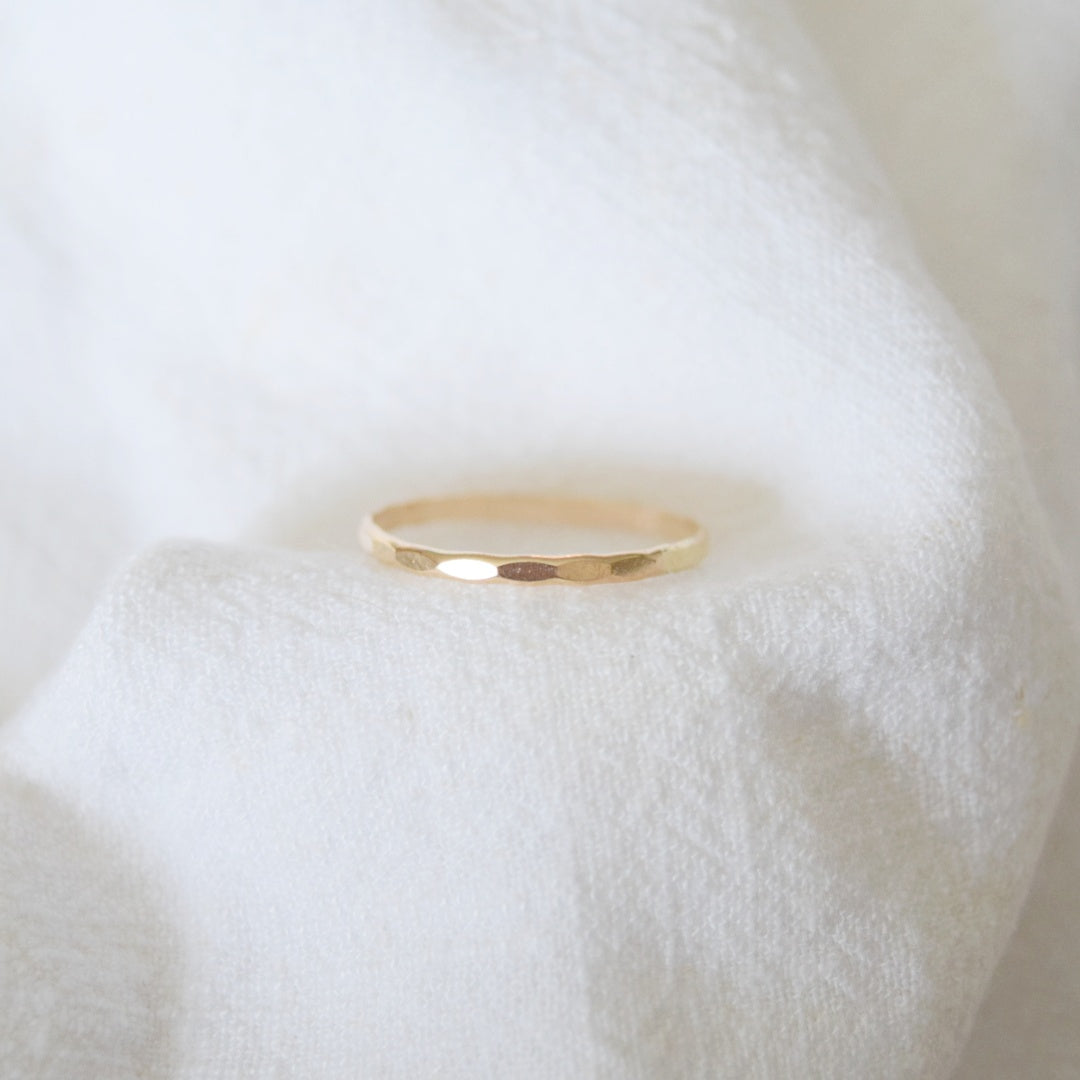 Hammered Wave Stacking Ring