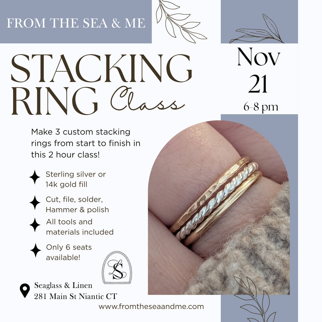 Stacking Ring Workshop at Seaglass and Linen
