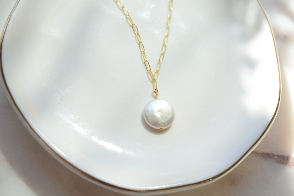 Coin Pearl Necklace