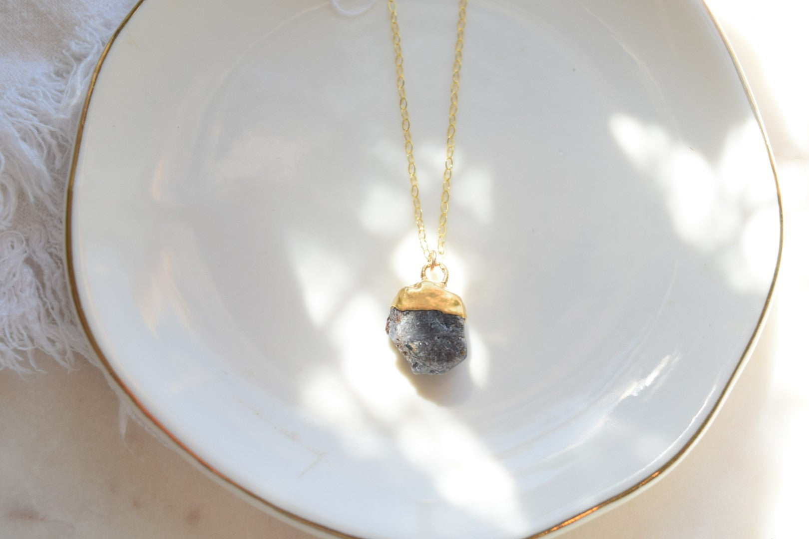 Birthstone nugget necklace