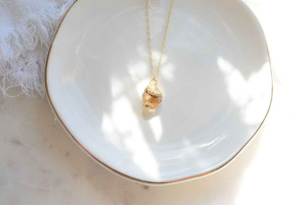 Birthstone nugget necklace
