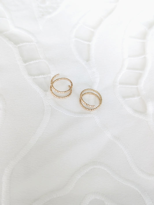 Sparkle double hoop twists