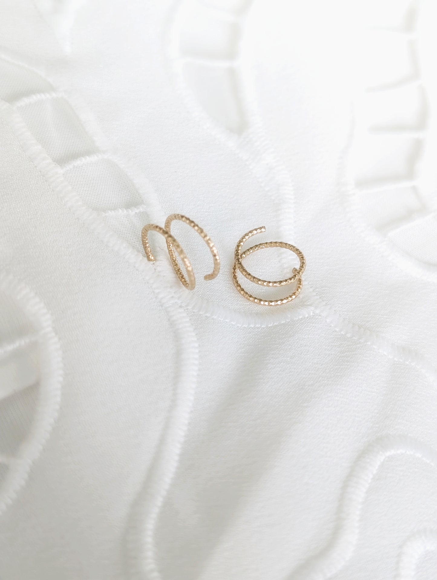 Sparkle double hoop twists