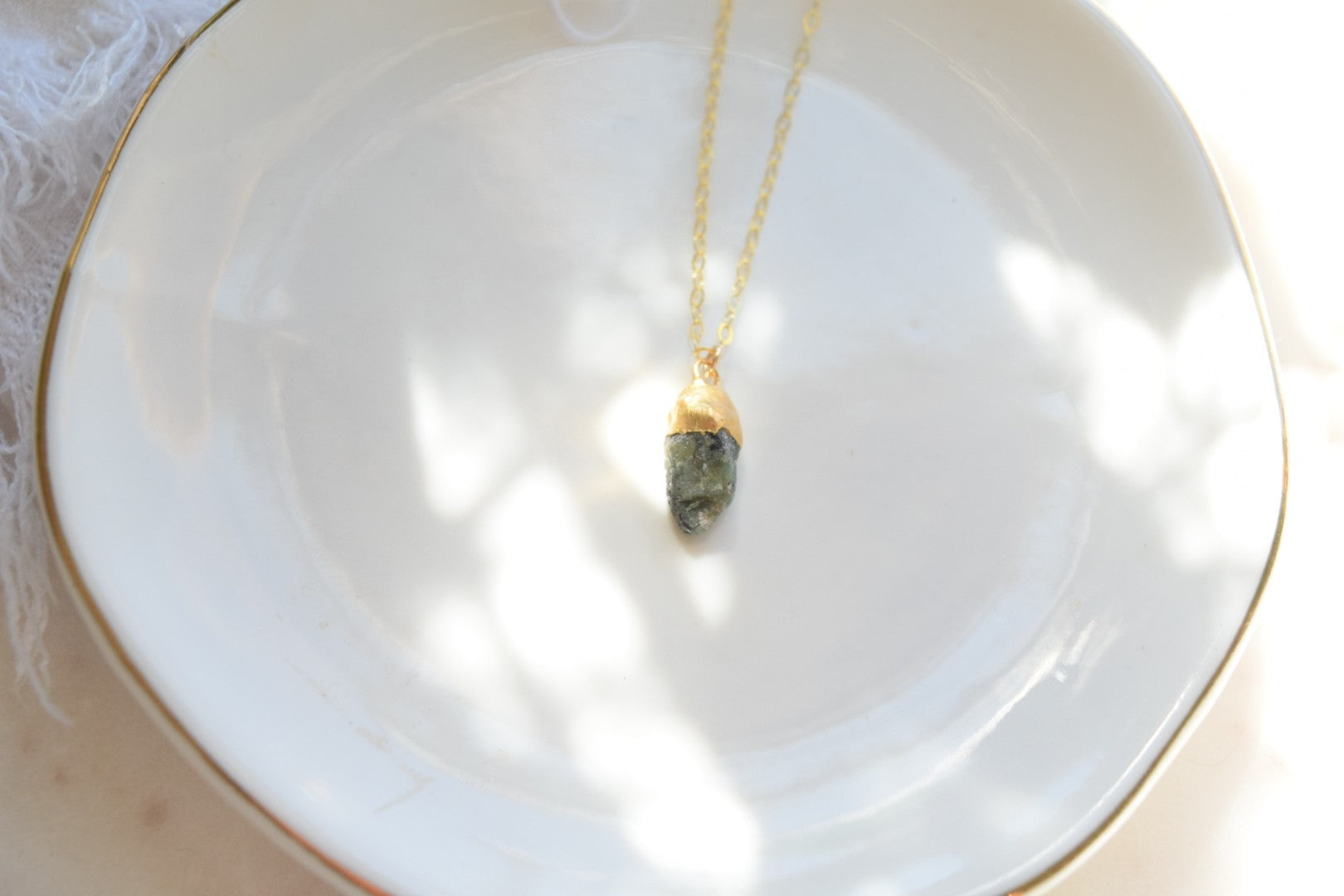 Birthstone nugget necklace