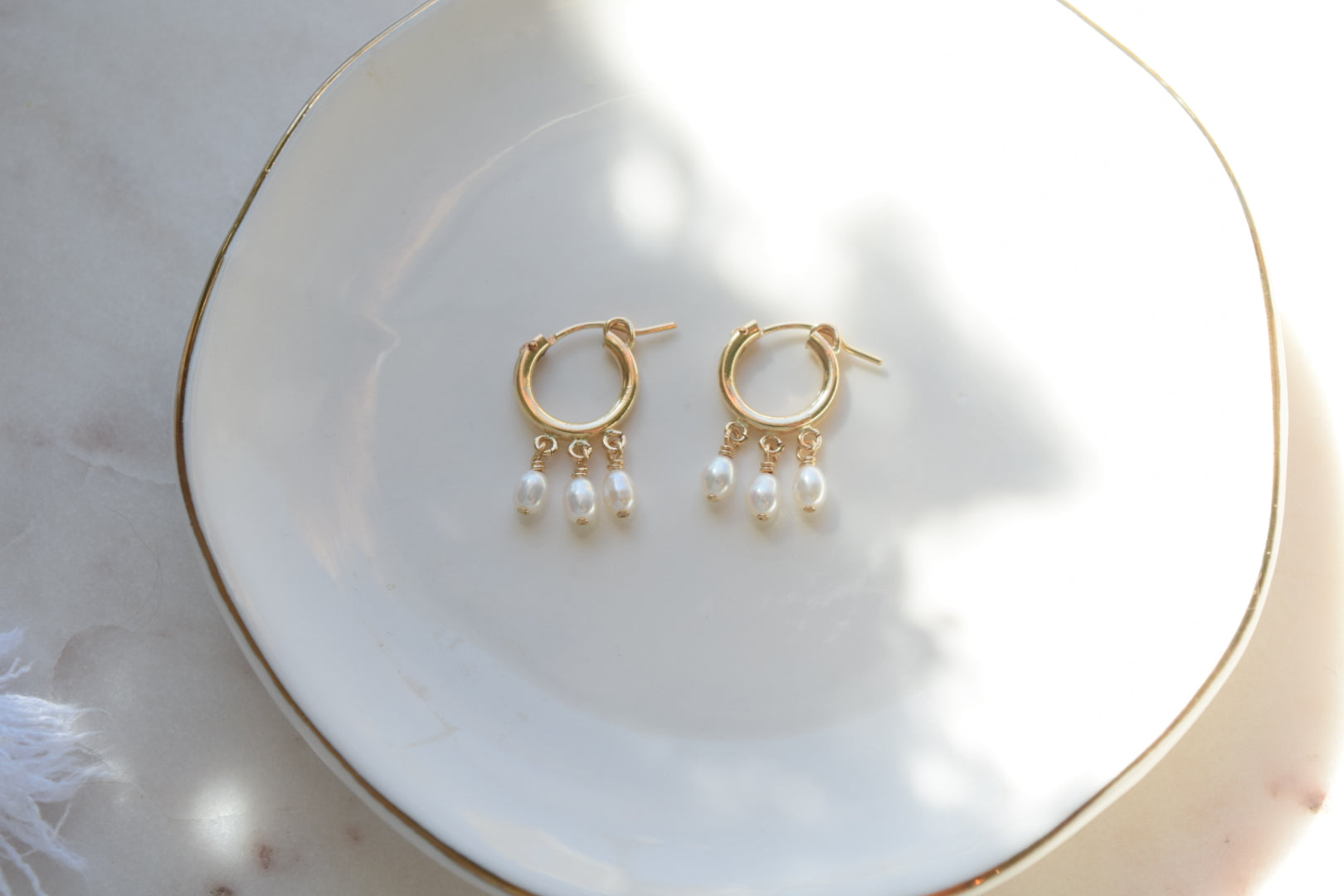 Pearl Trio Hoops