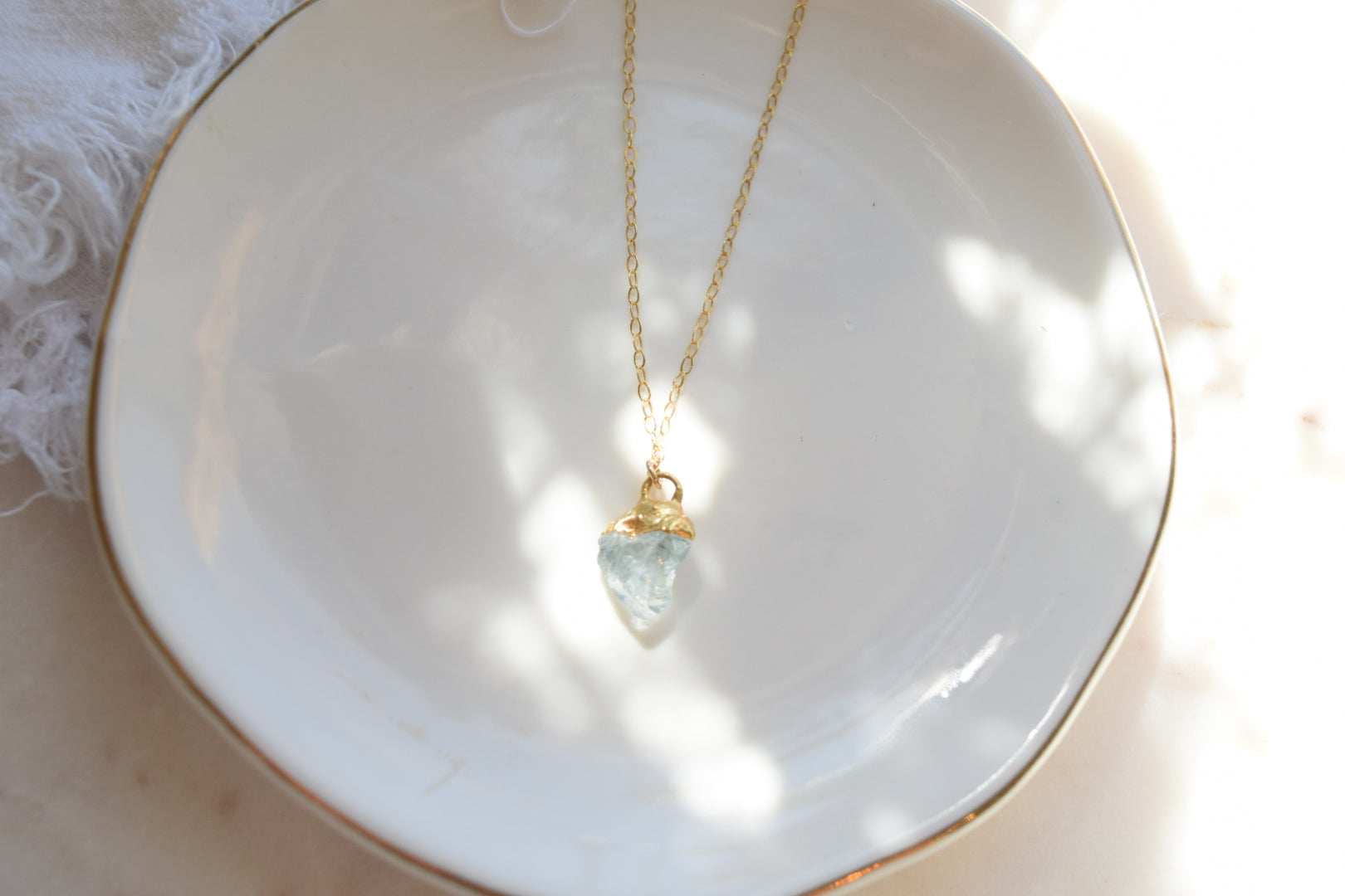 Birthstone nugget necklace
