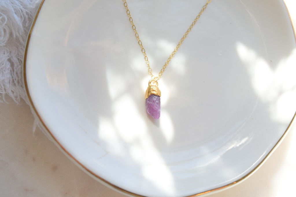 Birthstone nugget necklace