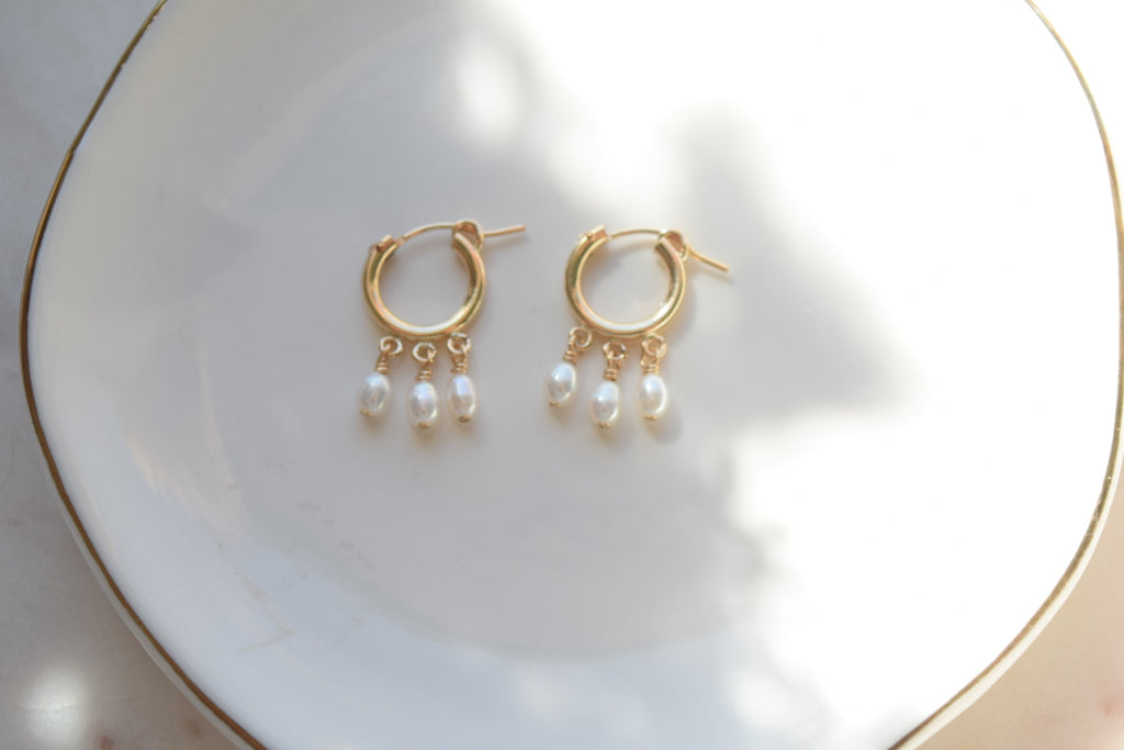 Pearl Trio Hoops