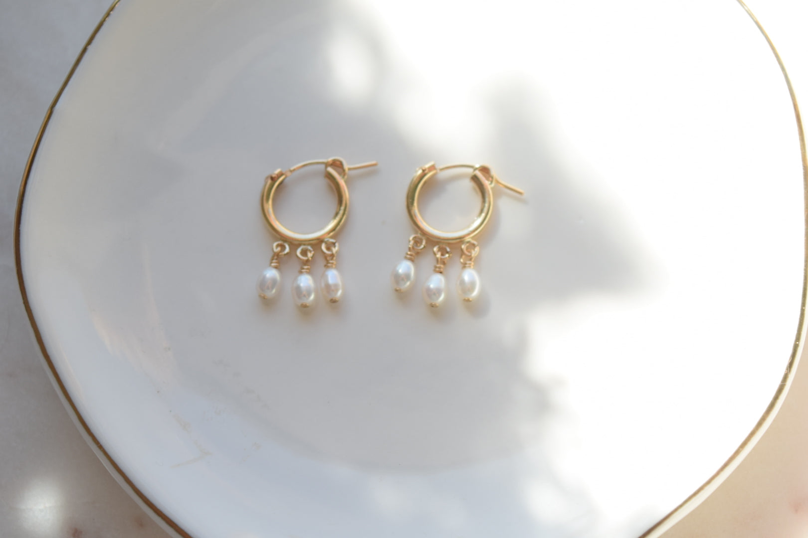 Pearl Trio Hoops
