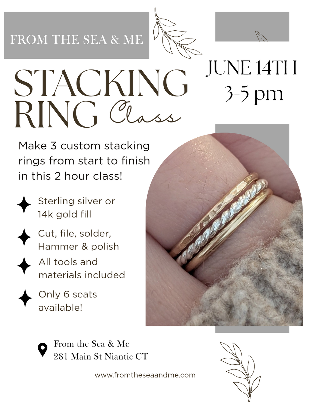 Stacking Ring Workshop 6/14