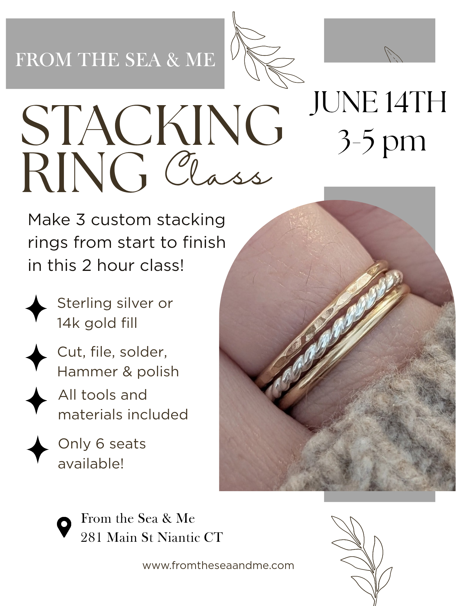 Stacking Ring Workshop 6/14