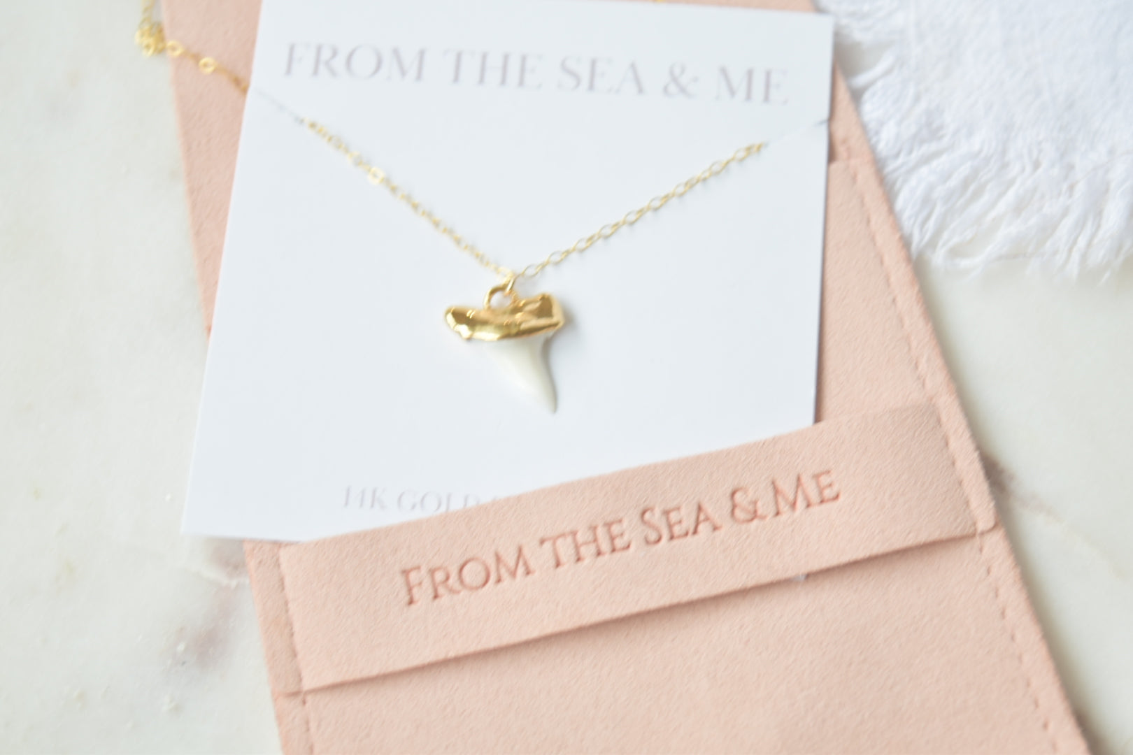 Gold Dipped Shark Tooth Necklace