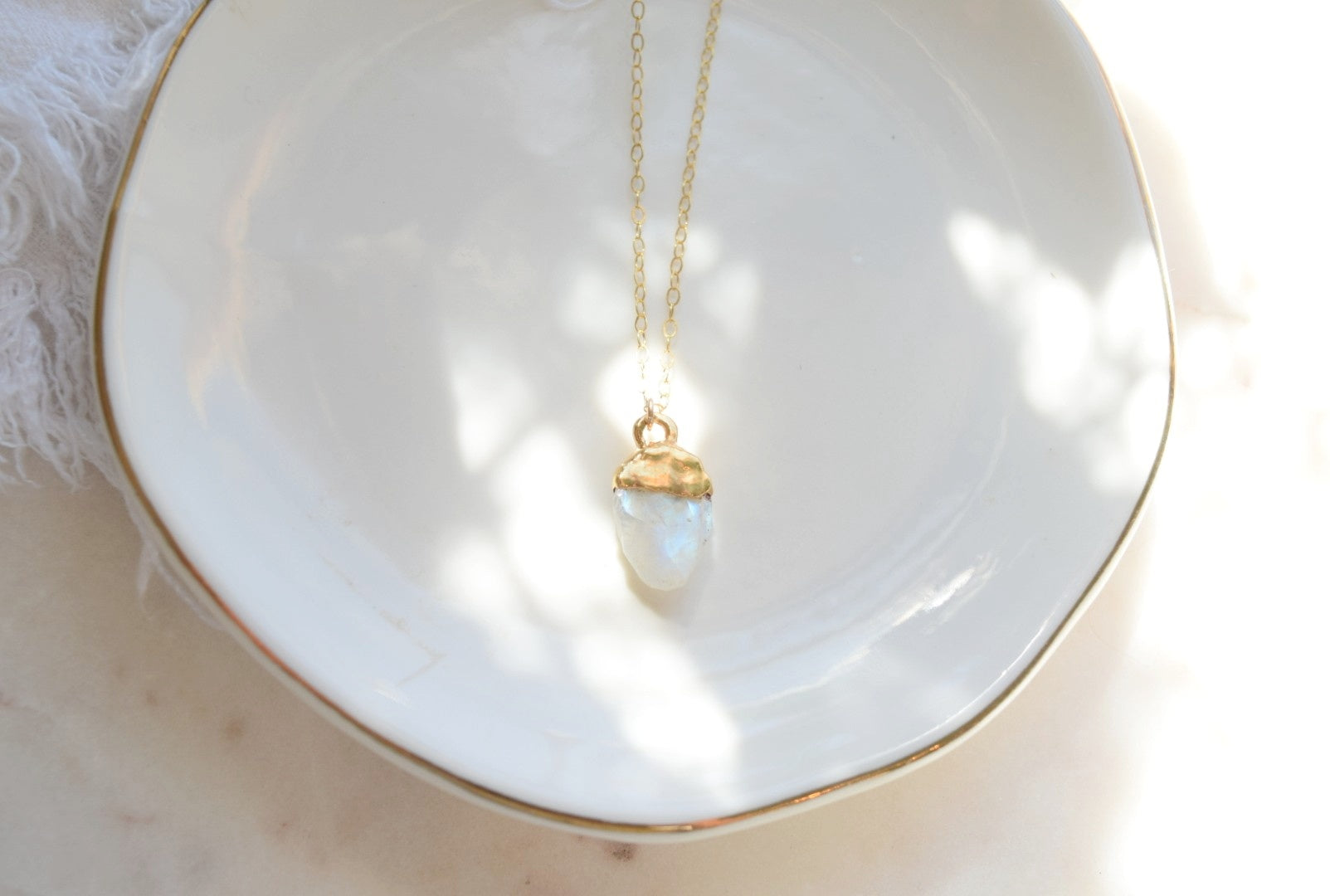 Raw Moonstone Necklace