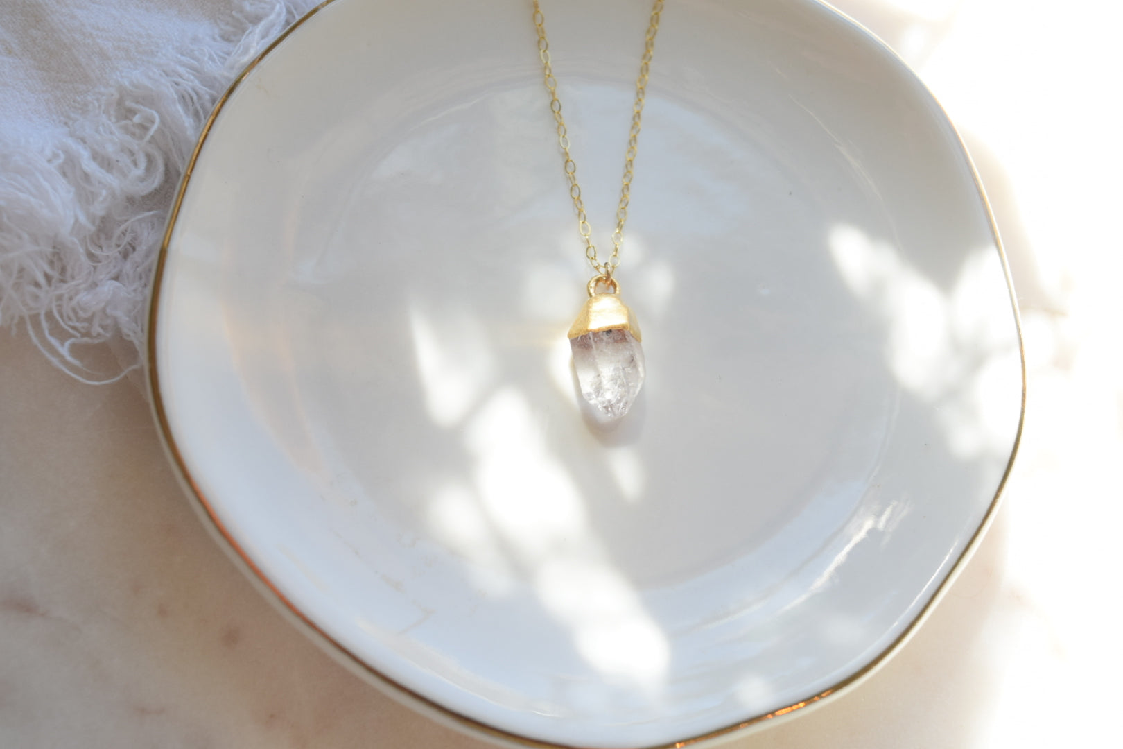Birthstone nugget necklace
