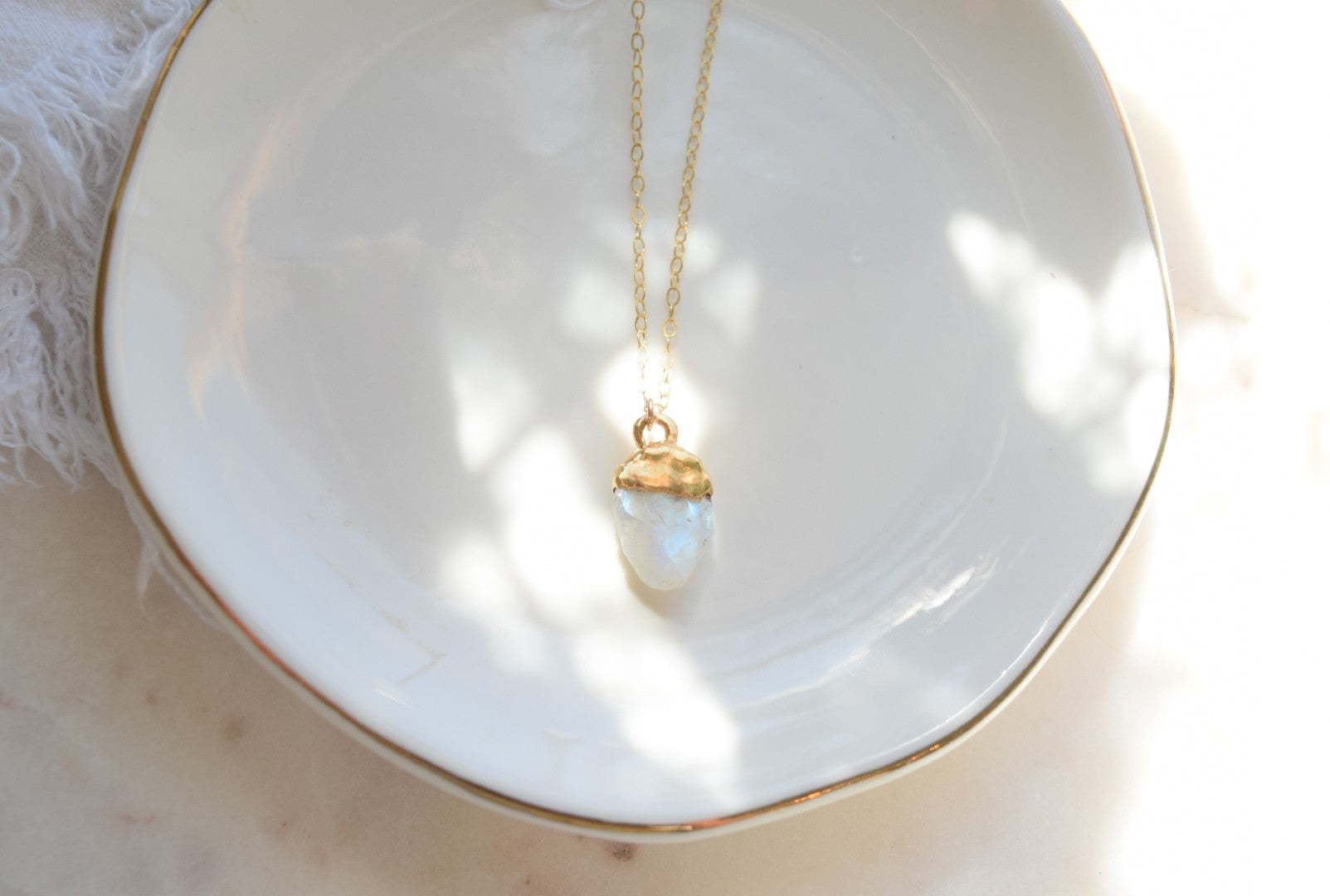 Birthstone nugget necklace