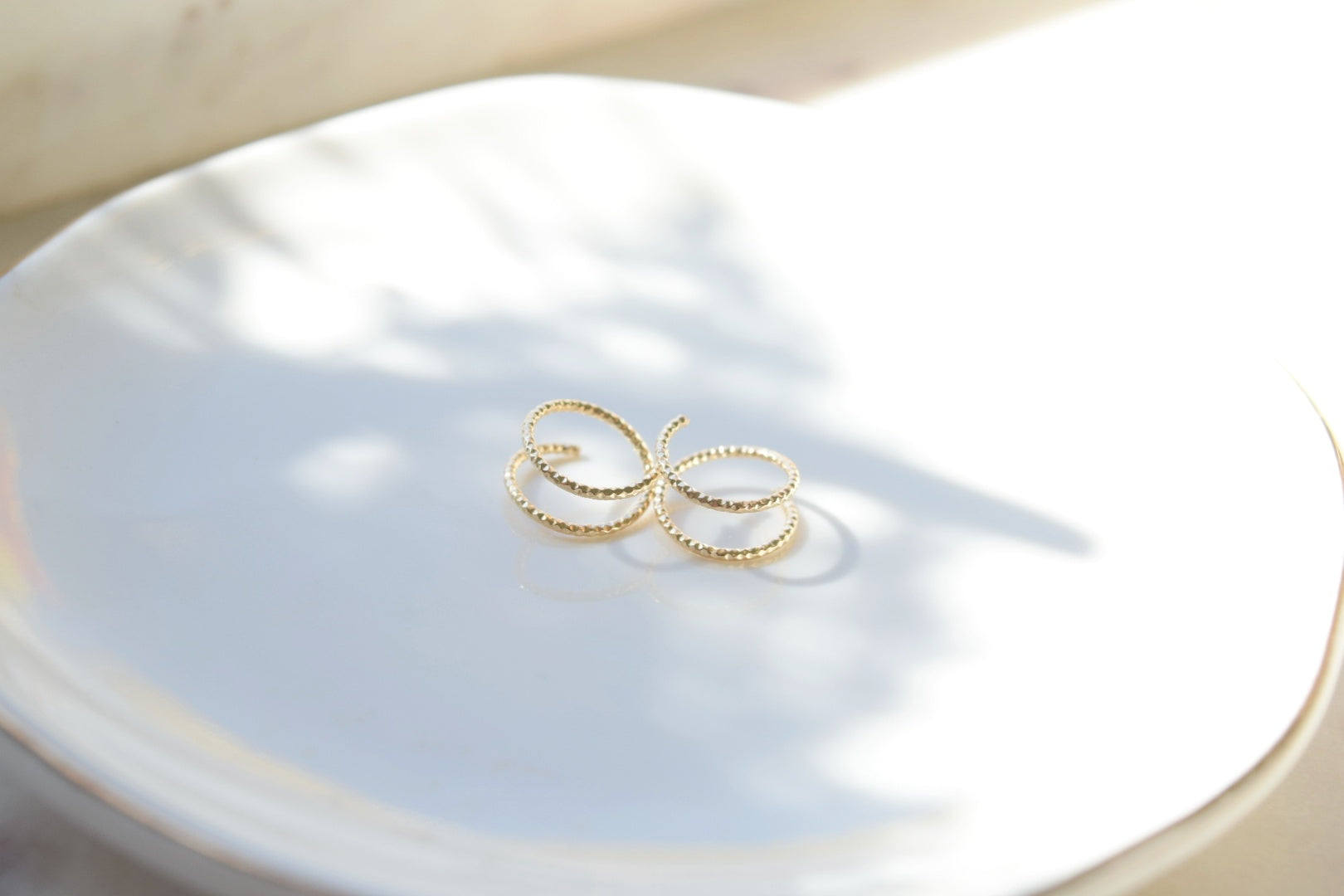 Sparkle twist hoops